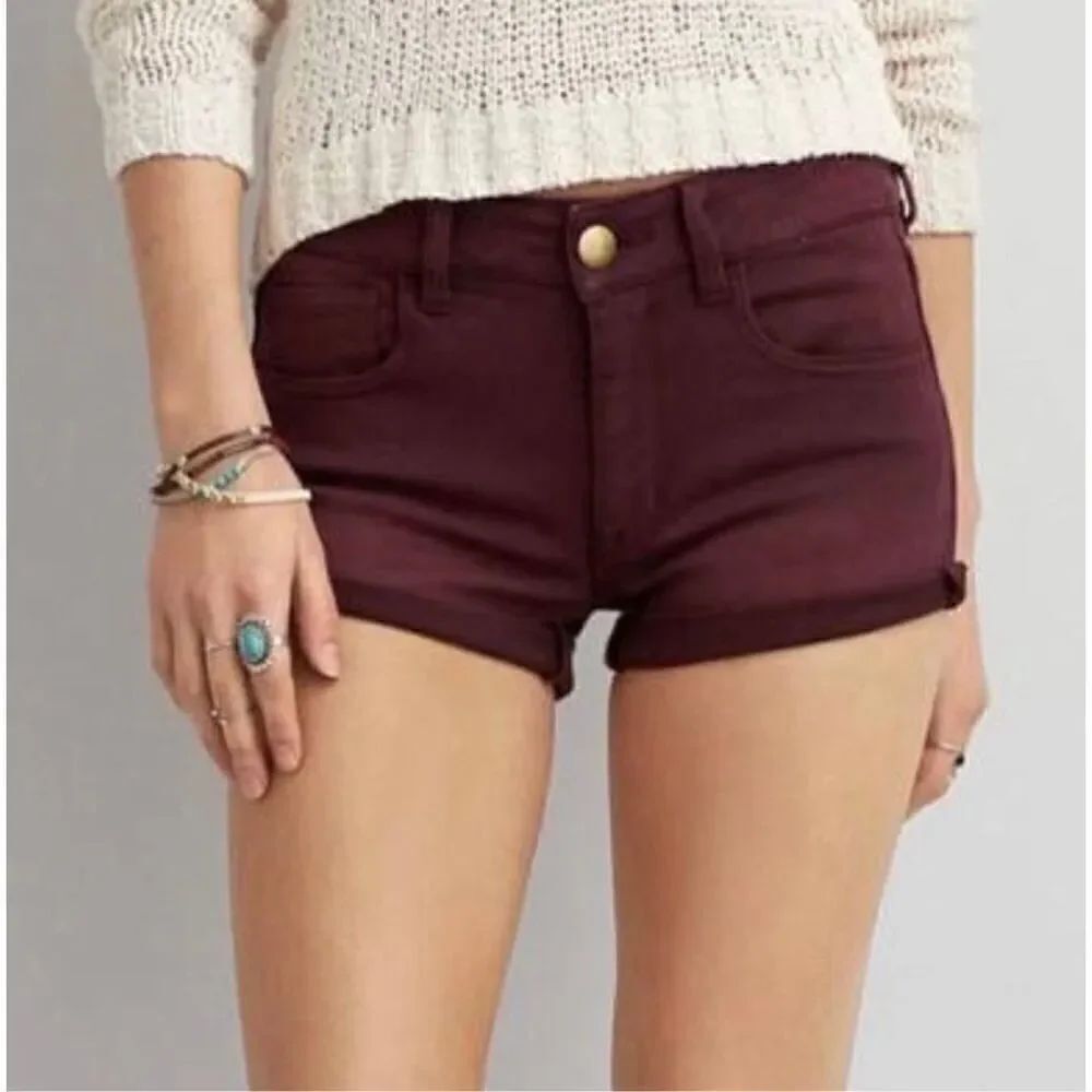 Womens American Eagle High Rise Super Stretch Shortie Shorts - Sz 00